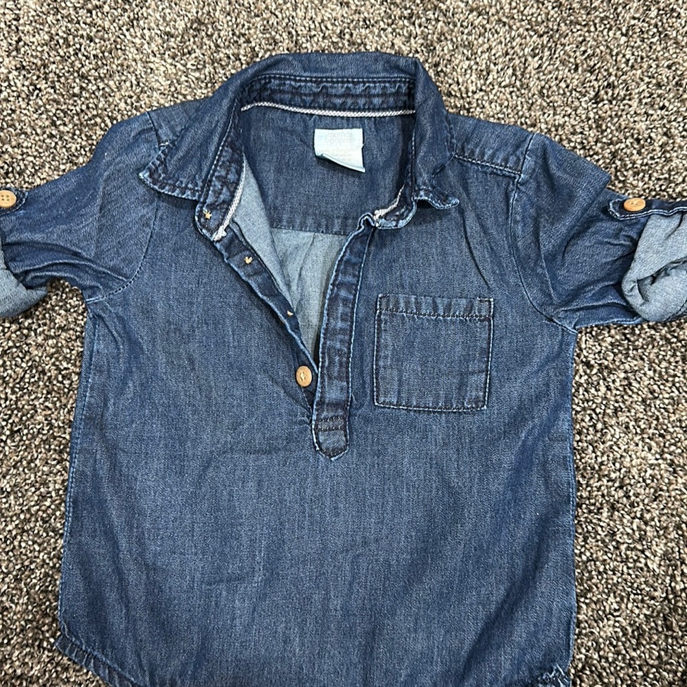 Mamas & Papas Baby Denim Shirt 9-12 Months